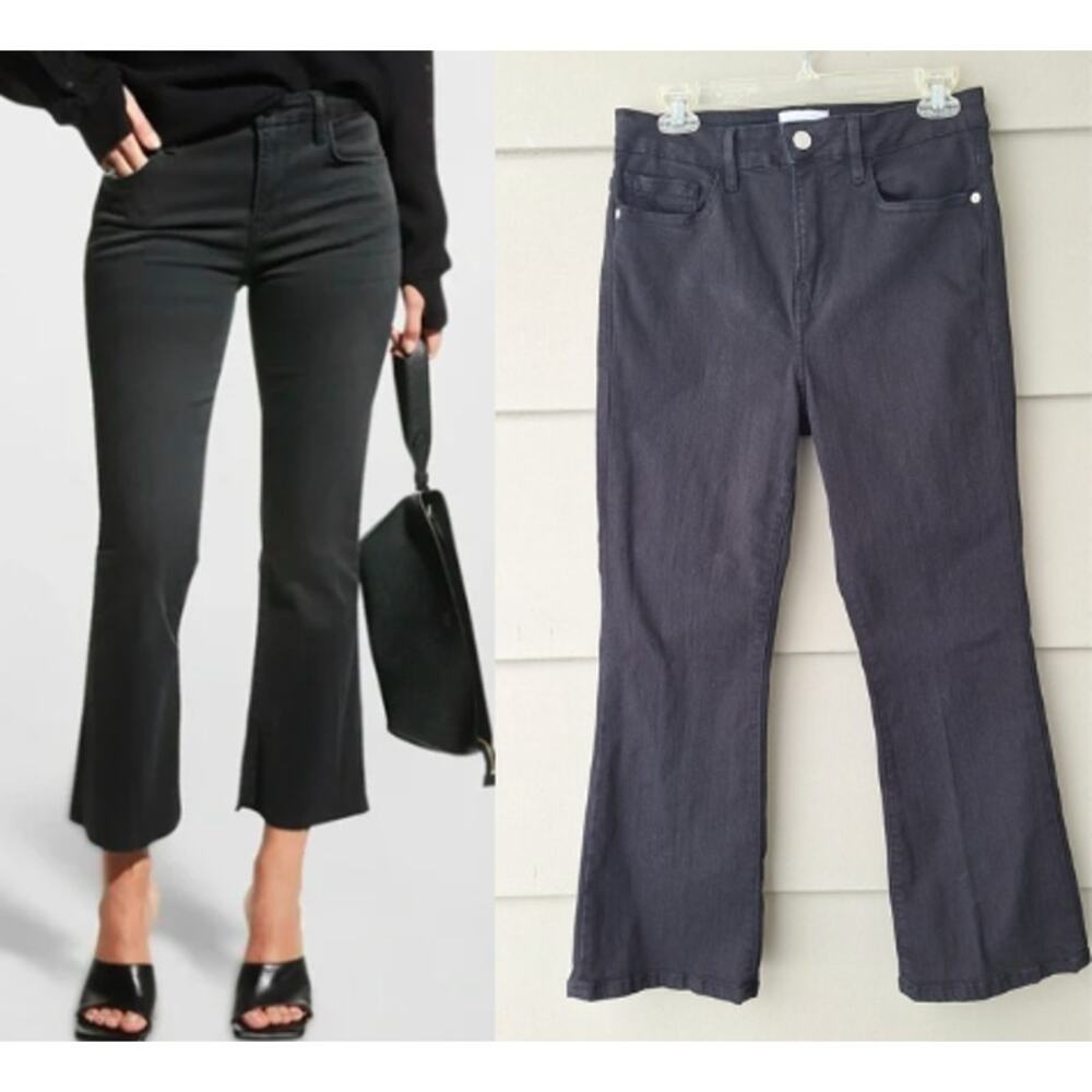 FRAME Le Crop Mini Boot Black Jeans Size 91% Cotton Size 29 US 8 $220